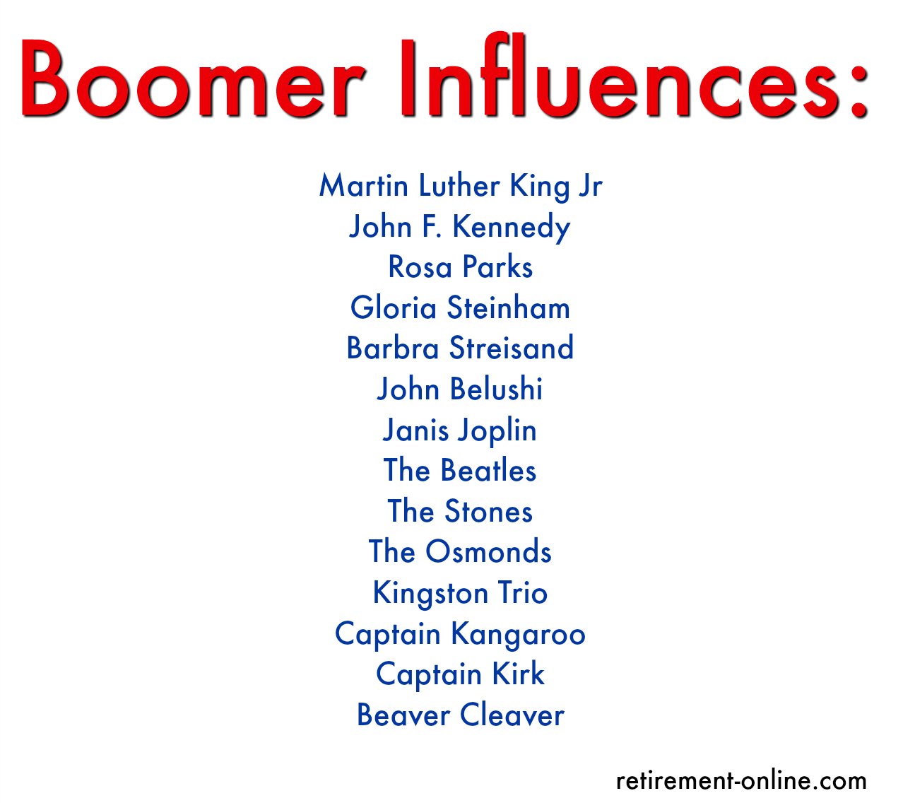 Key influences on baby boomer generation dates Key influences on baby boomer generation dates