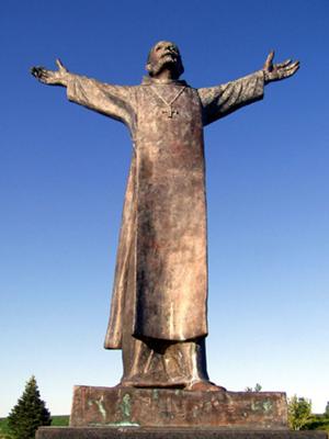 statue of St. Benedict done by an artist from St. Louis, Mo
