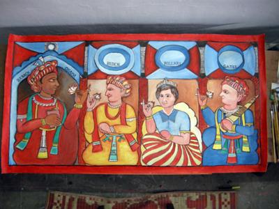 Obama and cabinets few