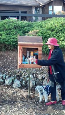 At my book exchange with Hanz