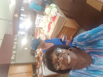 Me...at one of our food distributions